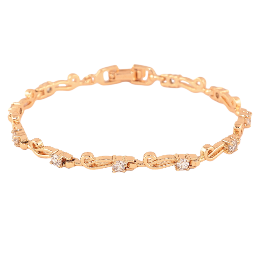 Браслет Xuping Цвет Позолота 18K Узор с кристаллами размер 17см х 4мм фото №1 Браслет Xuping Цвет Позолота 18K Узор с кристаллами размер 17см х 4мм фото №1