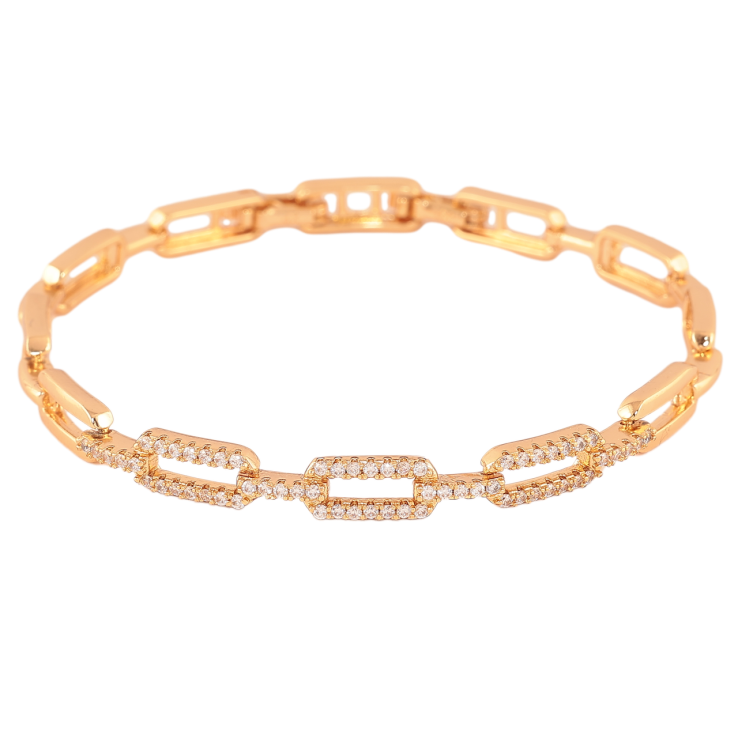 Браслет Xuping Цвет Позолота 18K Узор с кристаллами размер с доп. замком 17,18.5см х 2-5мм фото №25 Браслет Xuping Цвет Позолота 18K Узор с кристаллами размер с доп. замком 17,18.5см х 2-5мм фото №25