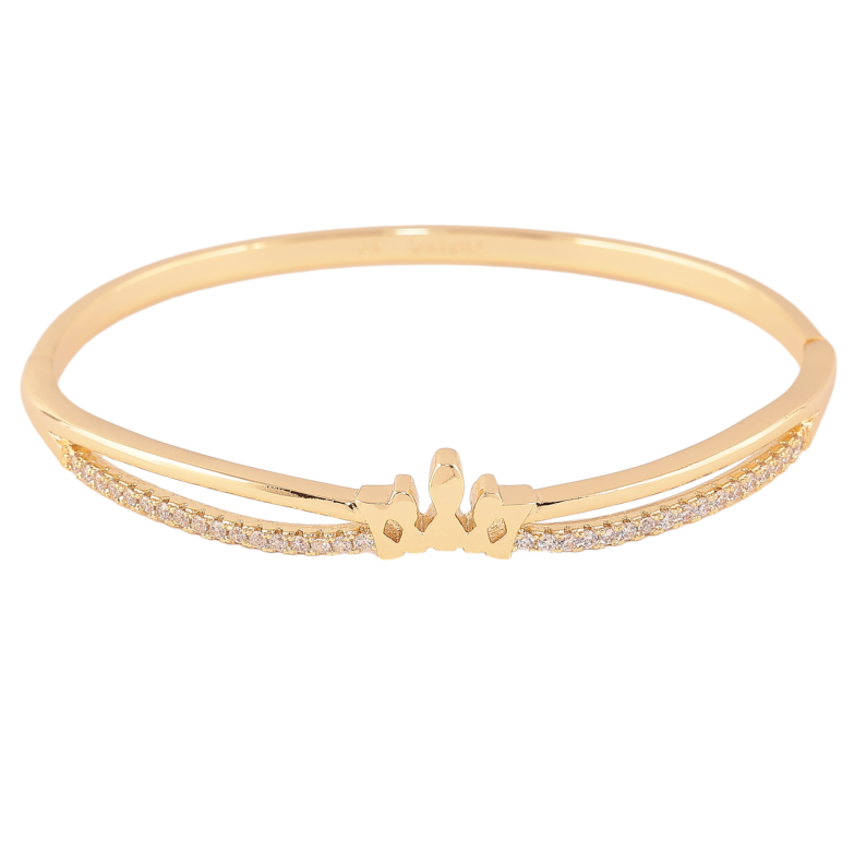 Браслет Xuping Цвет Позолота 14K Корона с дорожками кристаллов ø 6см фото №1