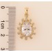 Кулон Xuping Цвет Позолота 14K Декоративная капелька с кристаллами для цепочки до 2мм фото №2