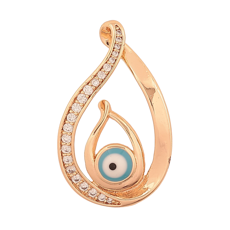 Кулон Xuping M&L Колір 18К Крапелька з оберегом Око Фатіми та кристалами для ланцюжка до 4мм фото №1