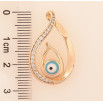 Кулон Xuping M&L Колір 18К Крапелька з оберегом Око Фатіми та кристалами для ланцюжка до 4мм фото №2