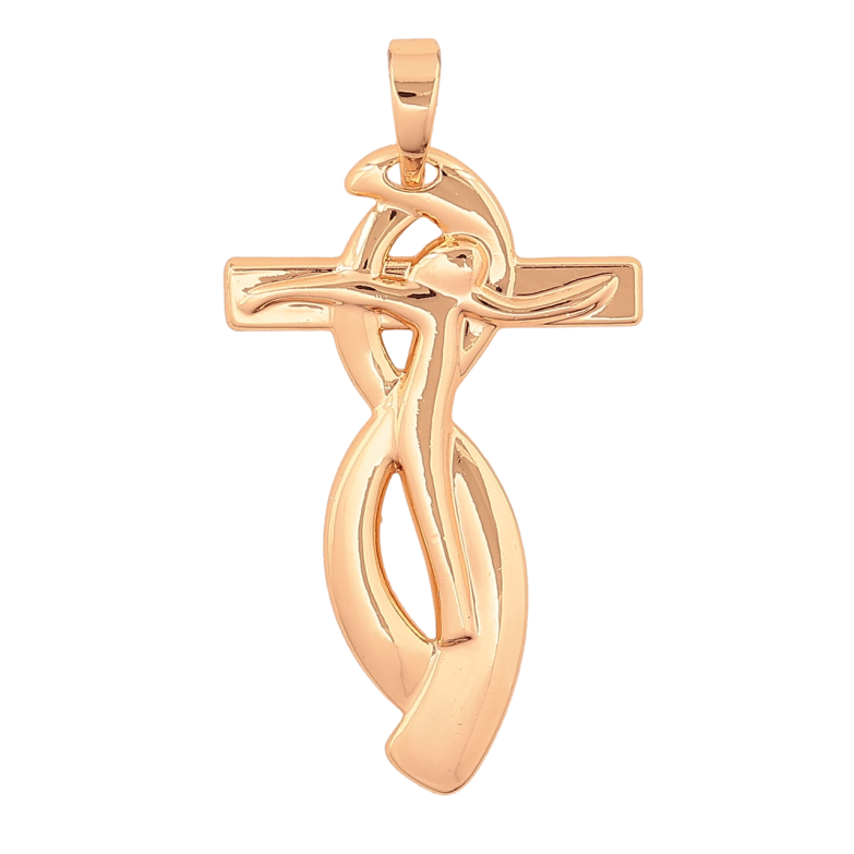 Кулон Xuping M&L Колір 18К Хрест з Розп'яттям Фантазійний для ланцюжка до 6мм фото №3