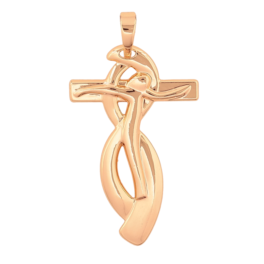 Кулон Xuping M&L Цвет 18К Крест с Распятием Фантазийный для цепочки до 6мм фото №1