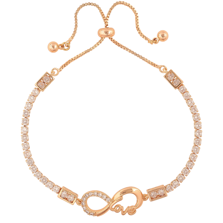 Браслет Xuping M&L Колір 18K Доріжка кристалів з нескінченністю на бігунку 14-24см х 1-10мм фото №13