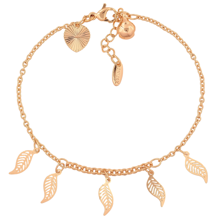 Браслет Xuping M&L Колір 18K Ланцюжок с листочками розмір з доп. ланцюжком 17-20см х 2мм фото №8