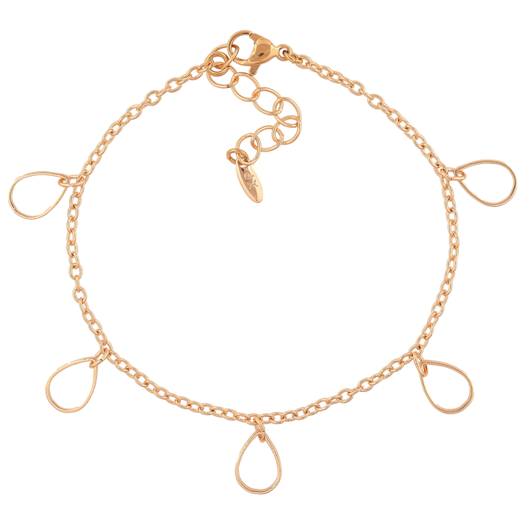 Браслет Xuping M&L Колір 18K Ланцюжок з підвісками крапельками розмір з доп. ланцюжком 18-21см х 2мм фото №10