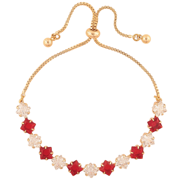 Браслет Xuping Позолота 18K Браслет Xuping Цвет Позолота 18K Дорожка красно-белых кристаллов на бегунке 10-24см х 1-7мм фото №7 Браслет Xuping Позолота 18K Браслет Xuping Цвет Позолота 18K Дорожка красно-белых кристаллов на бегунке 10-24см х 1-7мм фото №7