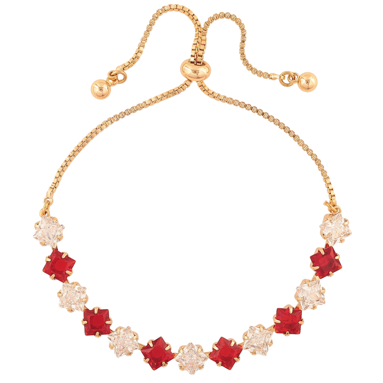 Браслет Xuping Колір Позолота 18K Доріжка червоно-білих кристалів на бігунку 10-24см х 1-7мм фото №1 Браслет Xuping Колір Позолота 18K Доріжка червоно-білих кристалів на бігунку 10-24см х 1-7мм фото №1