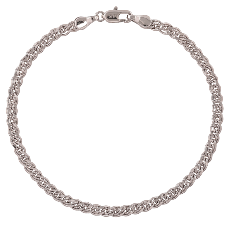 Браслет Xuping Колір Родій Ланцюжок плетіння Нонна довжина 20.5см х 4мм фото №2 Браслет Xuping Колір Родій Ланцюжок плетіння Нонна довжина 20.5см х 4мм фото №2