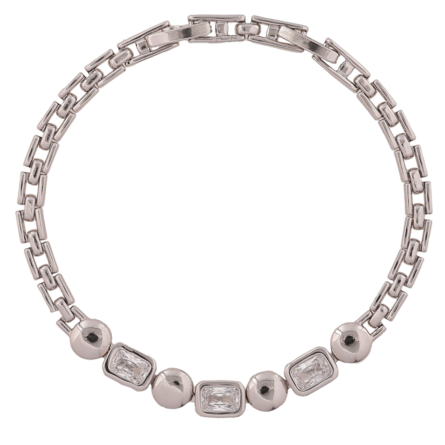 Браслет Xuping Цвет Родий Узор с кристаллами размер с доп. замком 17,19см х 4-6мм фото №1 Браслет Xuping Цвет Родий Узор с кристаллами размер с доп. замком 17,19см х 4-6мм фото №1