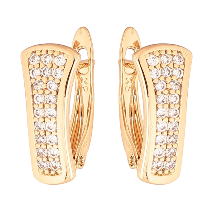 Серьги Xuping Цвет Позолота 18K английский замок Инкрустация кристаллами фото №23