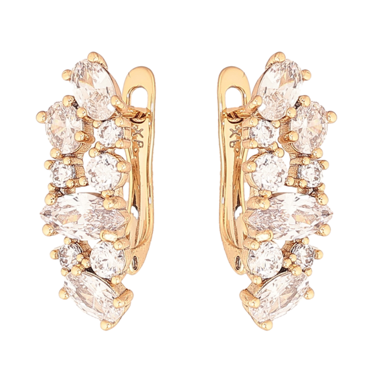 Серьги Xuping Цвет Позолота 18K английский замок Инкрустация кристаллами фото №16