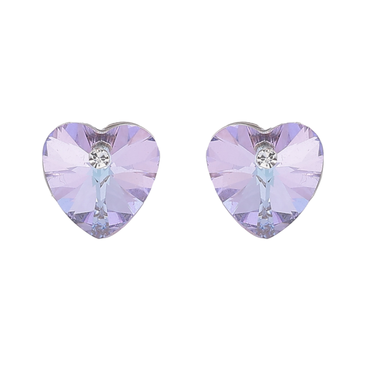 Сережки Xuping колір Родій з кристалами Swarovski пусети Кристальні сердечка Paradise Shine фото №10