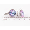 Сережки Xuping колір Родій з кристалами Swarovski французький замок Кристали Paradise Shine ø 16мм фото №2
