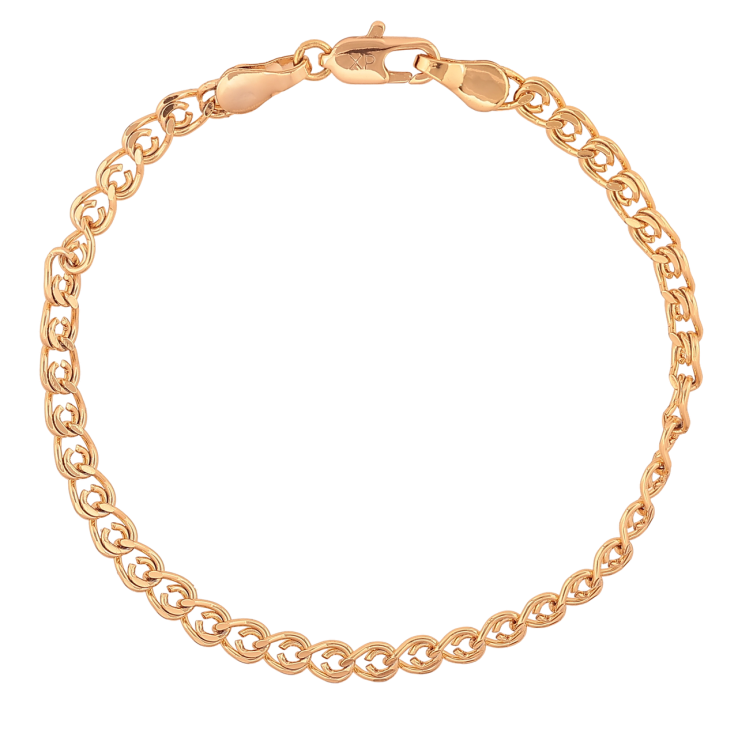 Браслет Xuping Колір Позолота 18K Ланцюжок Лав перекручений розмір 16.5см х 4мм фото №15