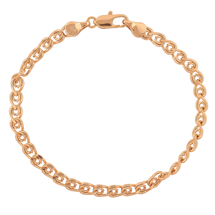 Браслет Xuping Цвет Позолота 18K Цепочка Лав перекрученная размер 19.5см х 5мм фото №2 Браслет Xuping Цвет Позолота 18K Цепочка Лав перекрученная размер 19.5см х 5мм фото №2