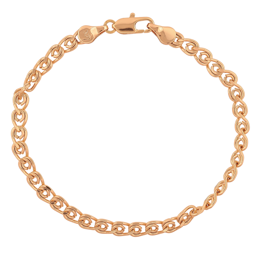 Браслет Xuping Цвет Позолота 18K Цепочка Лав перекрученная размер 19.5см х 5мм фото №1 Браслет Xuping Цвет Позолота 18K Цепочка Лав перекрученная размер 19.5см х 5мм фото №1