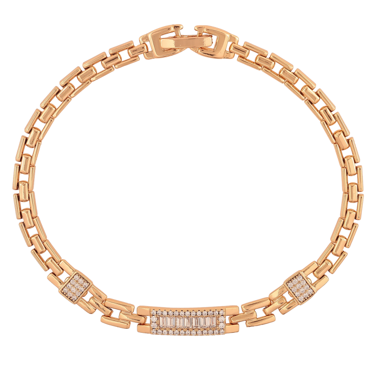 Браслет Xuping Цвет Позолота 18K Узор с кристаллами размер 19,5 см х 4-6 мм фото №18