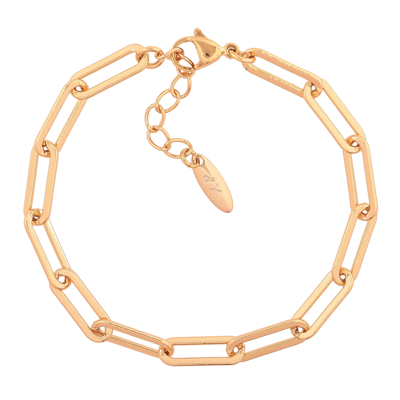 Браслет Xuping Цвет Позолота 18K Цепочка Фантазийная размер с доп. цепочкой 18-21см х 5мм фото №2 Браслет Xuping Цвет Позолота 18K Цепочка Фантазийная размер с доп. цепочкой 18-21см х 5мм фото №2