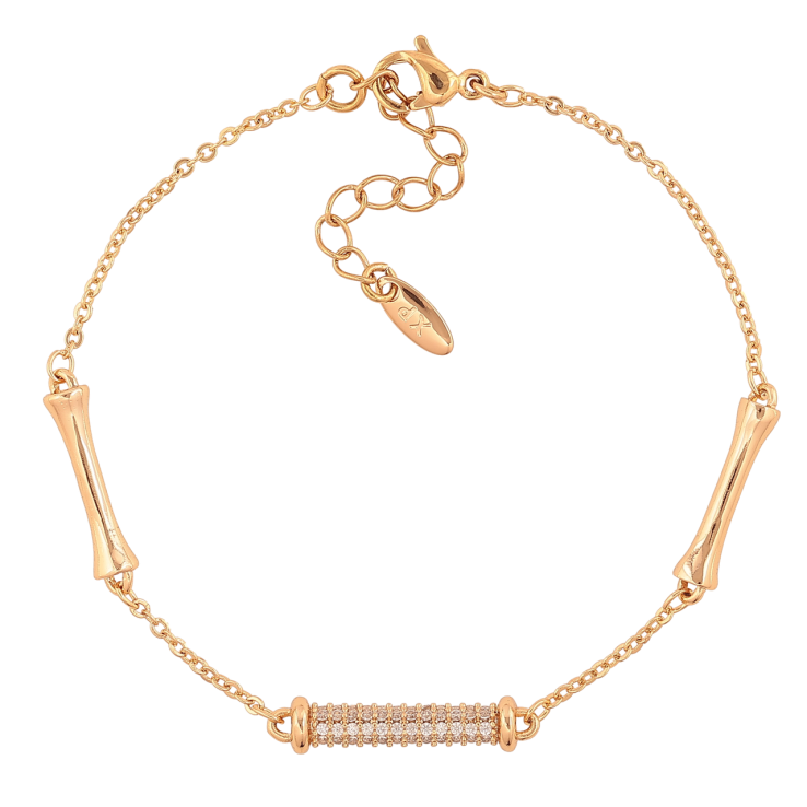 Браслет Xuping Цвет Позолота 18K Цепочка со вставками размер с доп. цепочкой 17-20см х 1.5-4мм фото №17 Браслет Xuping Цвет Позолота 18K Цепочка со вставками размер с доп. цепочкой 17-20см х 1.5-4мм фото №17