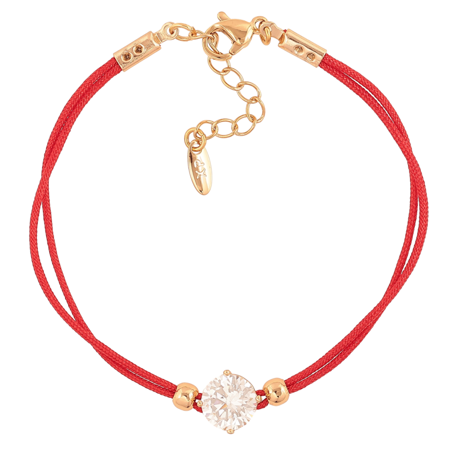 Браслет Xuping Цвет Позолота 18K Красный шнур с кристаллом, ø 8мм размер с доп. цепочкой 17-20см х 2мм фото №1 Браслет Xuping Цвет Позолота 18K Красный шнур с кристаллом, ø 8мм размер с доп. цепочкой 17-20см х 2мм фото №1