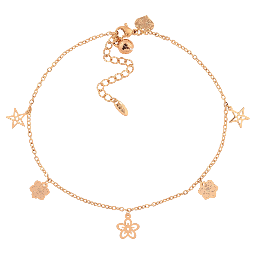 Браслет Xuping Цвет Позолота 18K на ногу Цепочка с подвесками размер 23,5-28 см х 1,5 мм фото №1