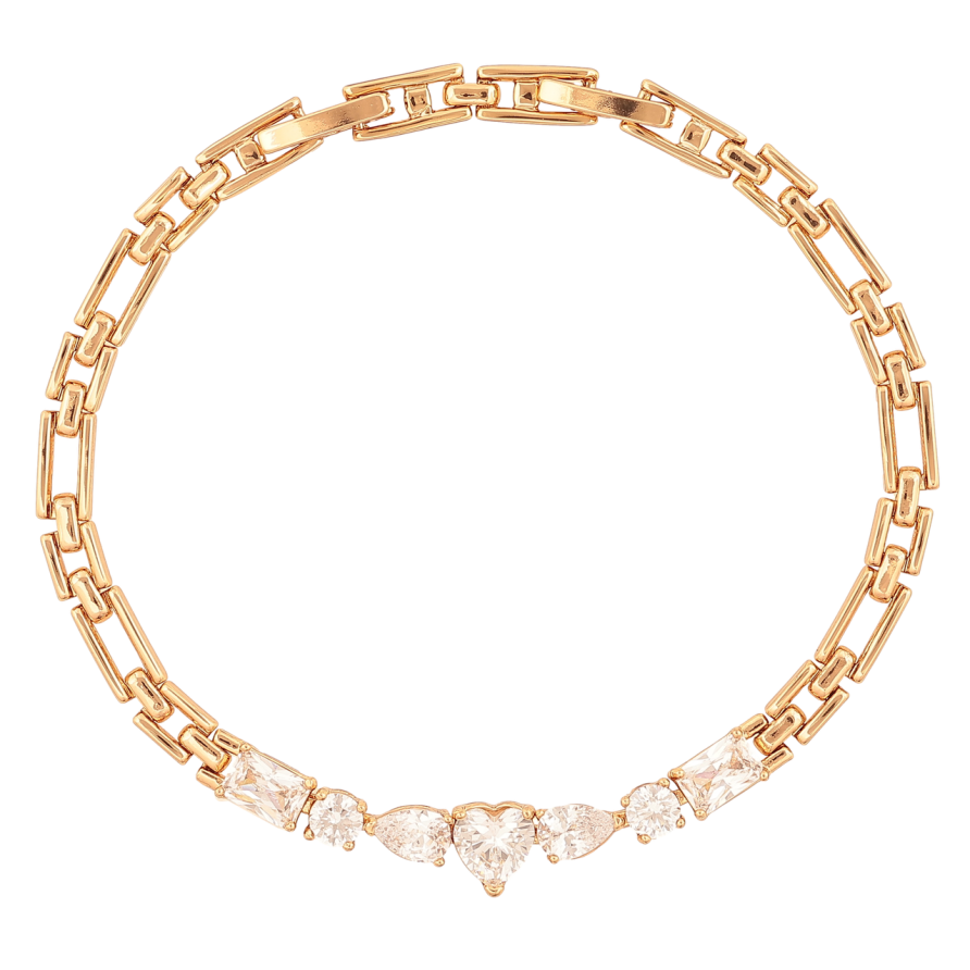 Браслет Xuping Цвет Позолота 18K Узор с кристаллами размер с дополнительным замком 17,19см х 4-6мм фото №1 Браслет Xuping Цвет Позолота 18K Узор с кристаллами размер с дополнительным замком 17,19см х 4-6мм фото №1