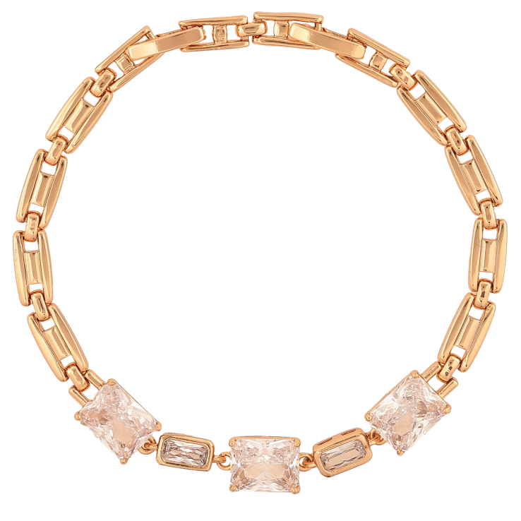 Браслет Xuping Цвет Позолота 18K Узор с кристаллами размер с дополнительным замком 17,19 см х 5-7 мм фото №17