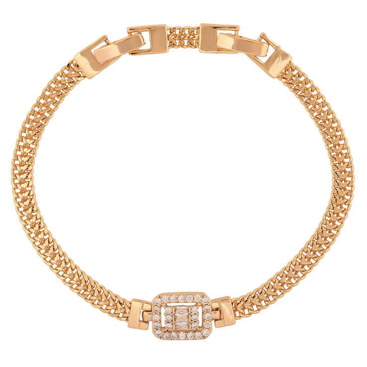 Браслет Xuping Цвет Позолота 18K Цепочка с декоративной вставкой размер с дополнительным замком 17.5,19.5 см х 5-9 мм фото №17 Браслет Xuping Цвет Позолота 18K Цепочка с декоративной вставкой размер с дополнительным замком 17.5,19.5 см х 5-9 мм фото №17