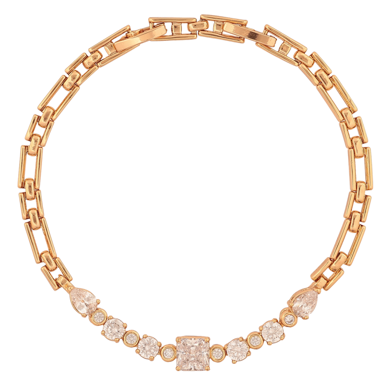 Браслет Xuping Колір Позолота 18K Доріжка кристалів розмір з додатковим замком 17.5,19.5см х 4-6мм фото №1 Браслет Xuping Колір Позолота 18K Доріжка кристалів розмір з додатковим замком 17.5,19.5см х 4-6мм фото №1