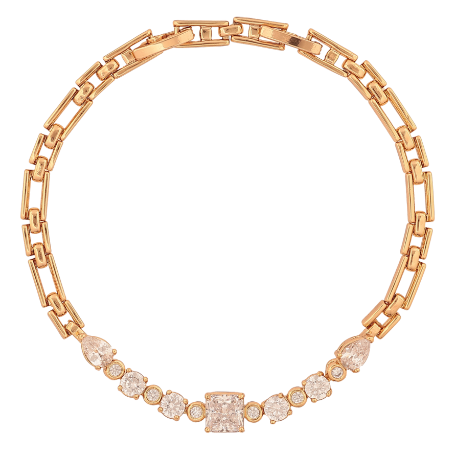 Браслет Xuping Колір Позолота 18K Доріжка кристалів розмір з додатковим замком 17.5,19.5см х 4-6мм фото №1 Браслет Xuping Колір Позолота 18K Доріжка кристалів розмір з додатковим замком 17.5,19.5см х 4-6мм фото №1