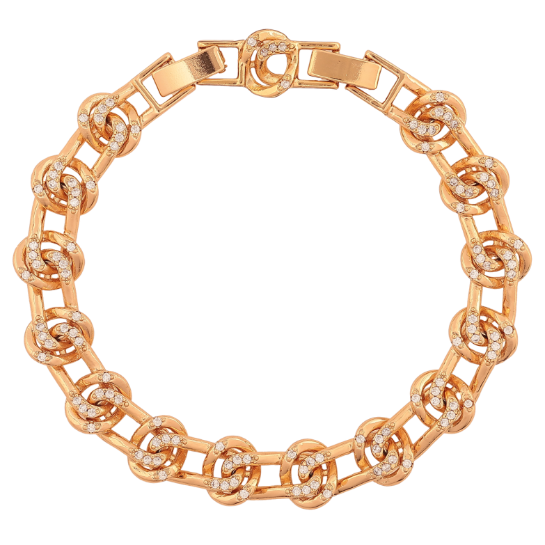 Браслет Xuping Цвет Позолота 18K Фантазийная цепочка с кристаллами размер с дополнительным замком 17,5,19,5 см х 7-10 мм фото №1 Браслет Xuping Цвет Позолота 18K Фантазийная цепочка с кристаллами размер с дополнительным замком 17,5,19,5 см х 7-10 мм фото №1