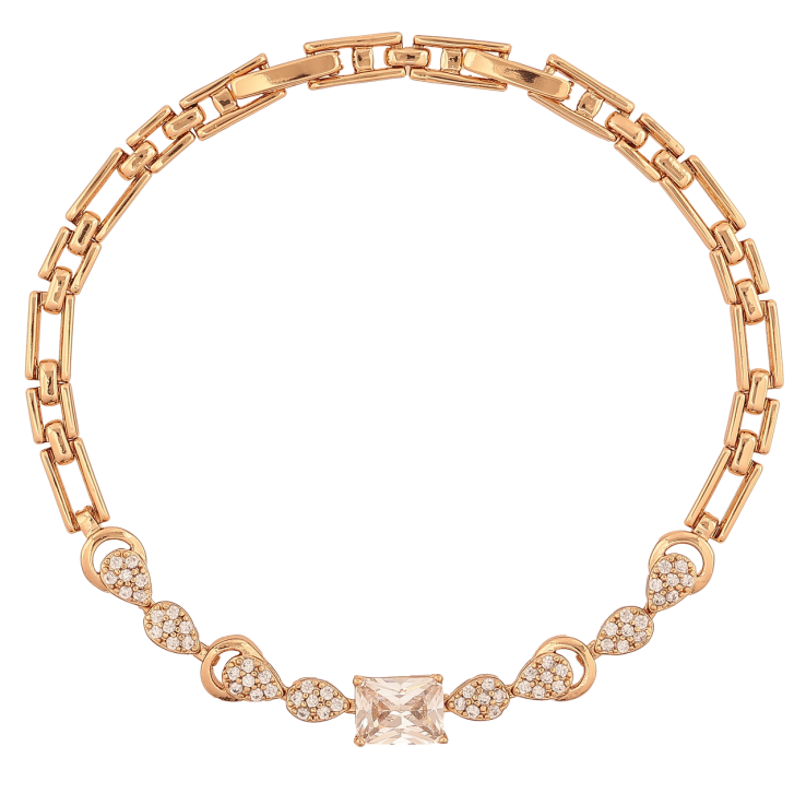 Браслет Xuping Цвет Позолота 18K Инкрустация кристаллами размер с дополнительным замком 18,20 см х 4-6 мм фото №23