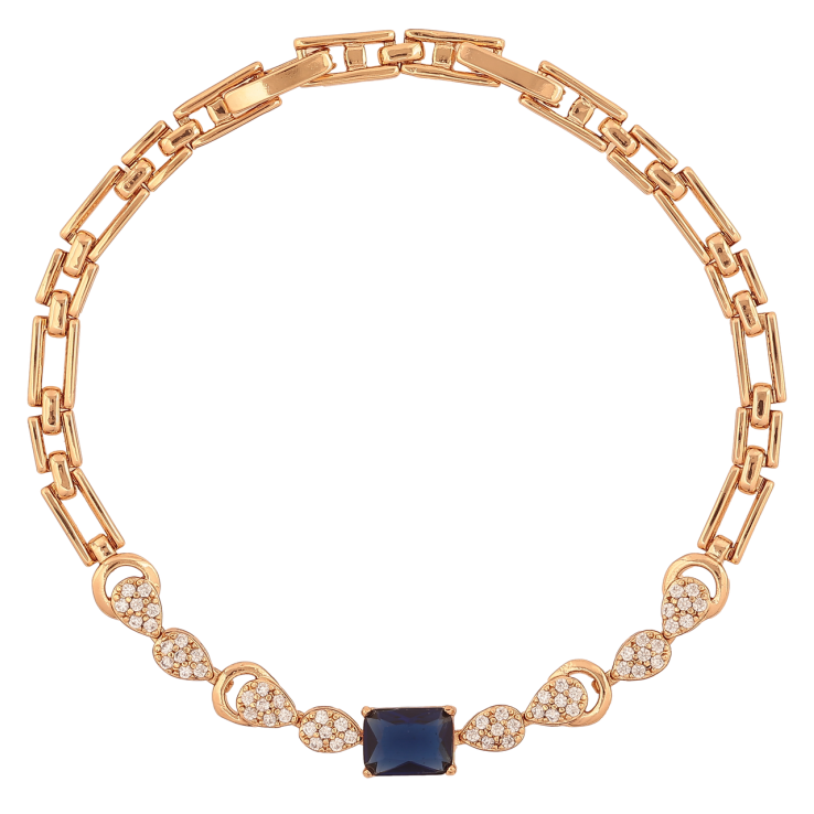 Браслет Xuping Цвет Позолота 18K Инкрустация кристаллами размер с дополнительным замком 18,20 см х 4-6 мм фото №24