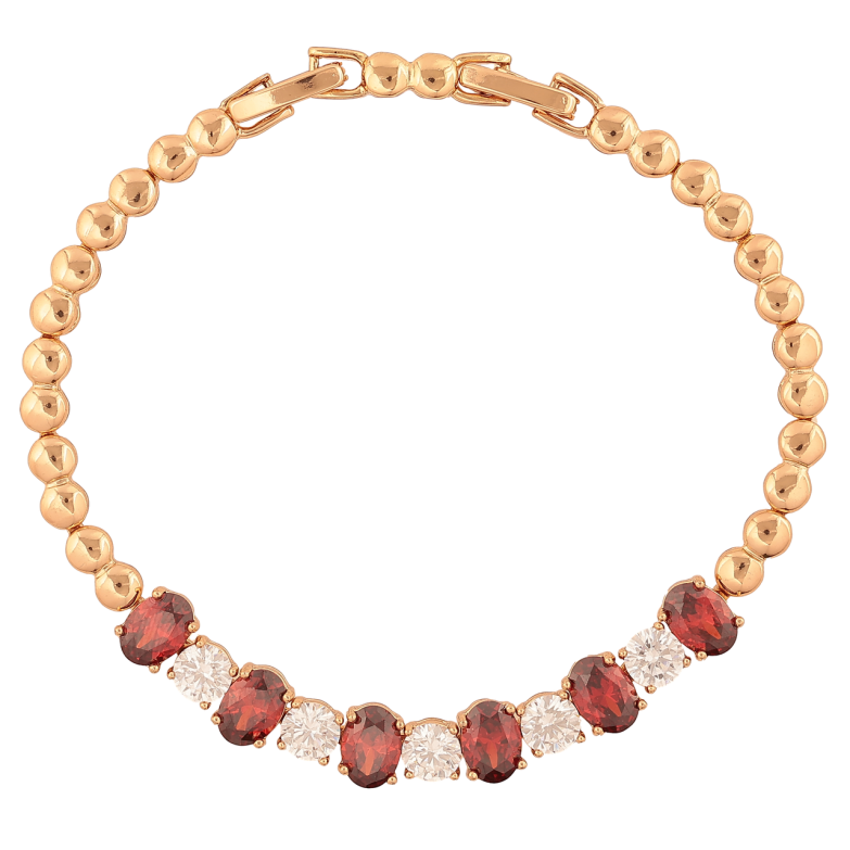 Браслет Xuping Колір Позолота 18K Доріжка червоно-білих кристалів розмір з додатковим замком 17,19см х 4-7мм фото №1 Браслет Xuping Колір Позолота 18K Доріжка червоно-білих кристалів розмір з додатковим замком 17,19см х 4-7мм фото №1