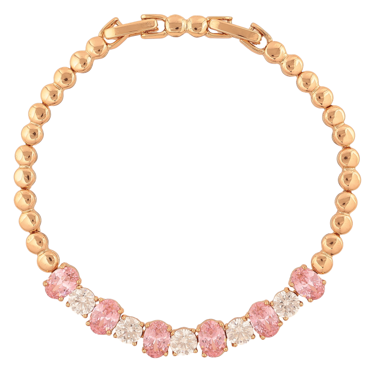 Браслет Xuping Цвет Позолота 18K Дорожка розово-белых кристаллов размер с дополнительным замком 17,19см х 4-7мм фото №14 Браслет Xuping Цвет Позолота 18K Дорожка розово-белых кристаллов размер с дополнительным замком 17,19см х 4-7мм фото №14