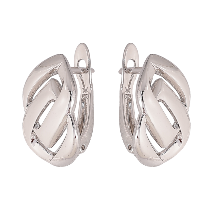 Серьги Xuping цвет Родий английский замок Декоративный узор фото №22 Серьги Xuping цвет Родий английский замок Декоративный узор фото №22