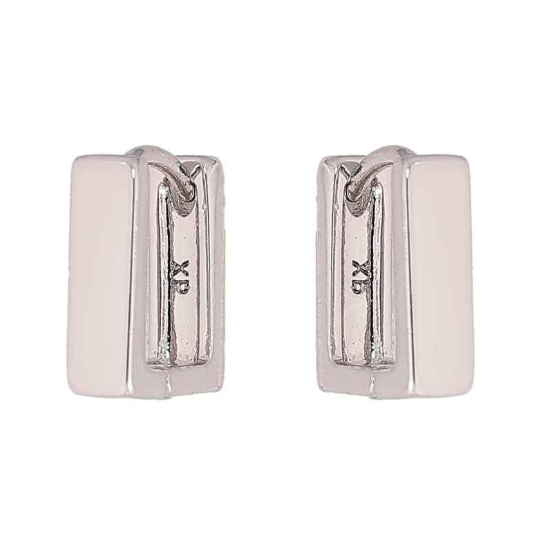 Серьги Xuping цвет Родий колечки Прямоугольные фото №1