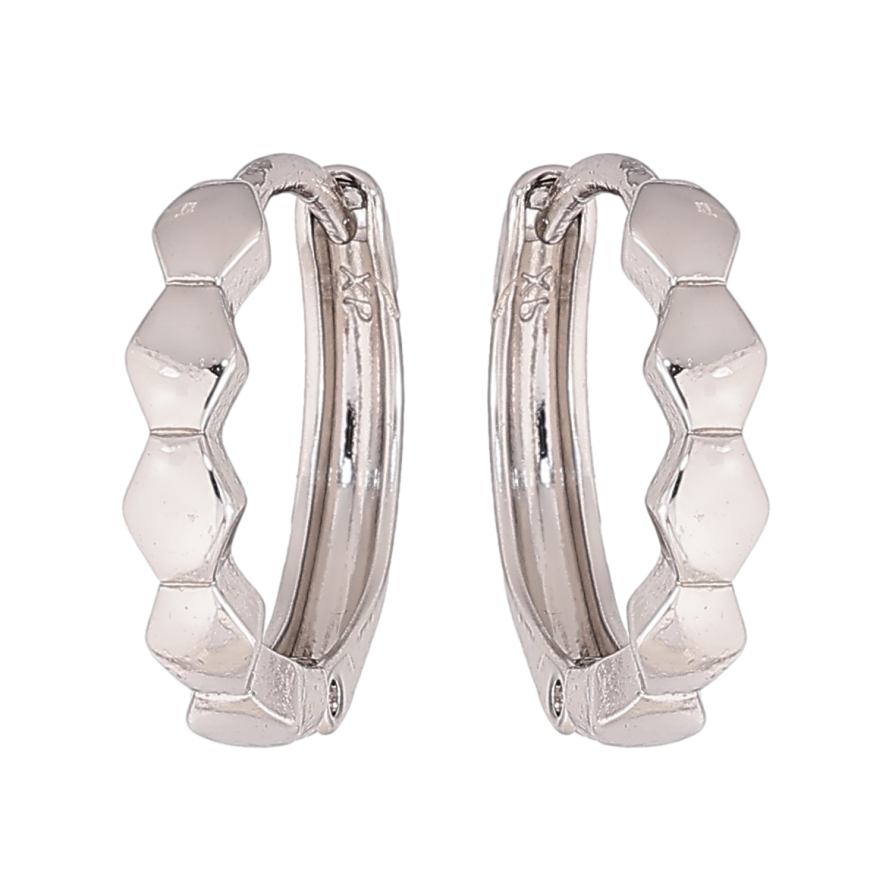 Серьги Xuping цвет Родий колечки Декоративный узор фото №1