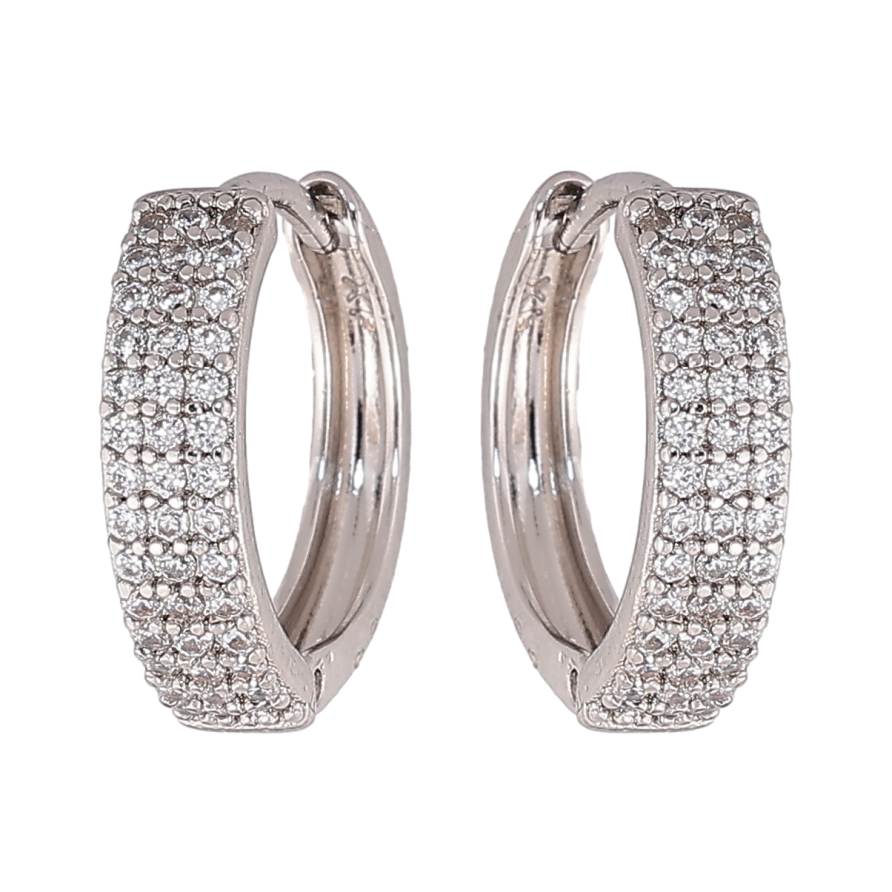 Серьги Xuping цвет Родий колечки Инкрустация кристаллами фото №1 Серьги Xuping цвет Родий колечки Инкрустация кристаллами фото №1