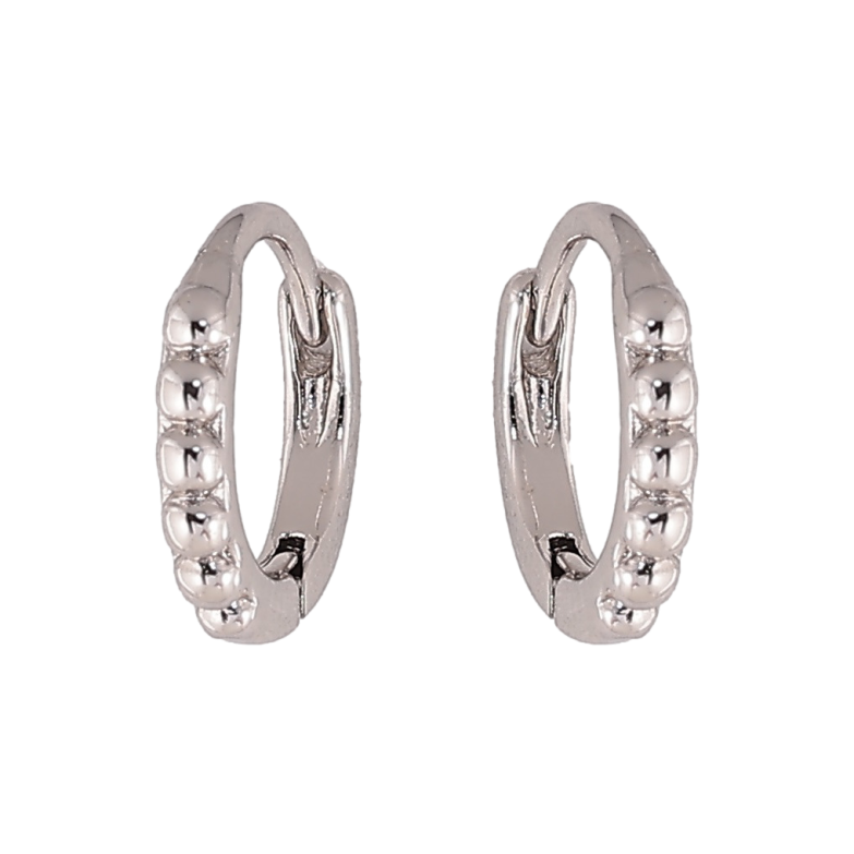 Серьги Xuping цвет Родий колечки Декоративный узор фото №2