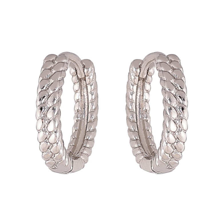 Сережки Xuping колір Родій колечка Декоративний візерунок фото №1 Сережки Xuping колір Родій колечка Декоративний візерунок фото №1