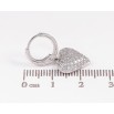 Серьги Xuping цвет Родий подвески на колечках Сердечки с инкрустацией кристаллами фото №2