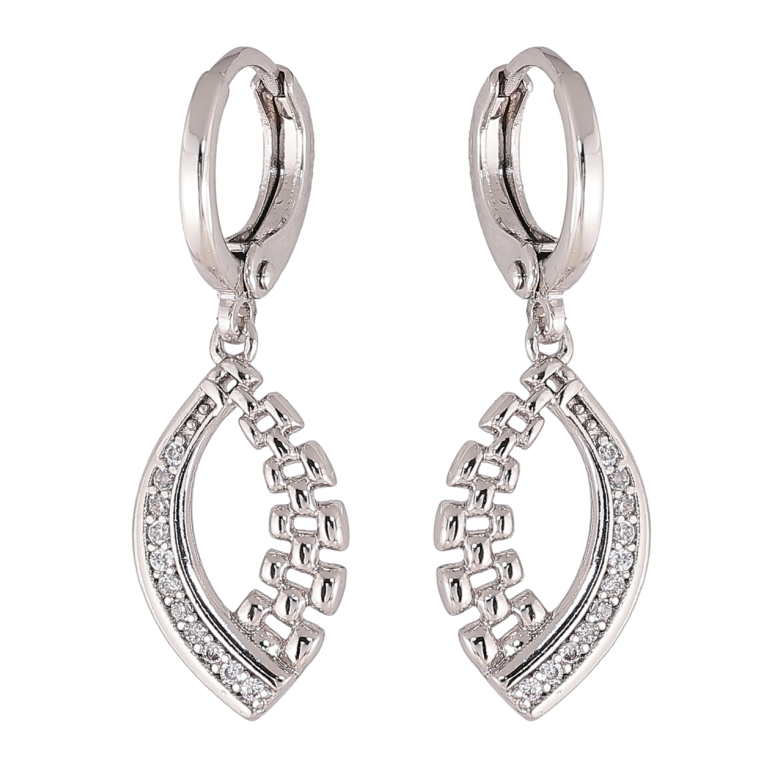 Сережки Xuping колір Родій підвіски на колечках Декоративні підвіски фото №1