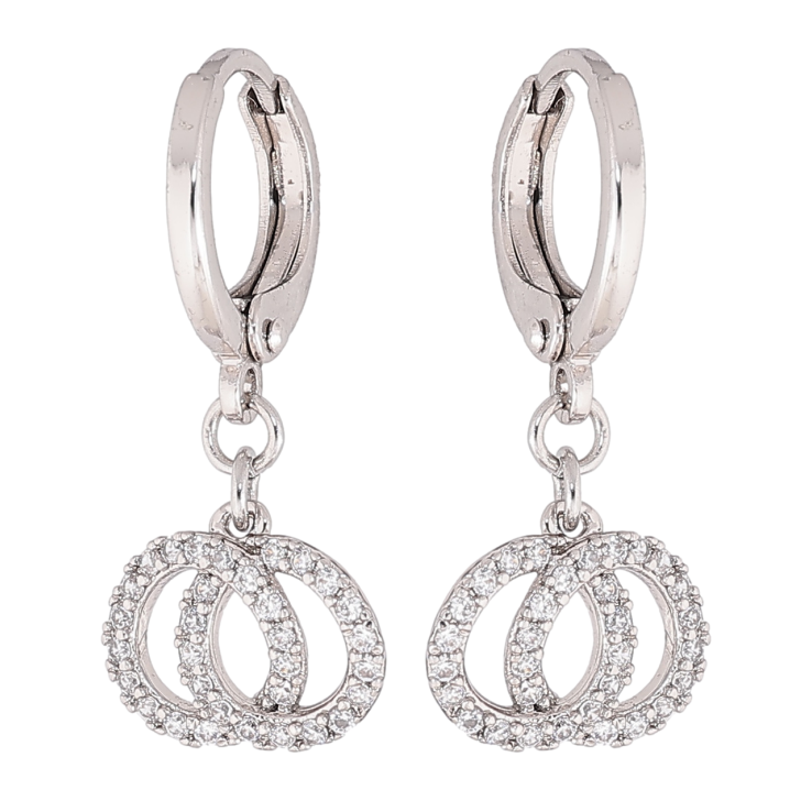 Серьги Xuping цвет Родий подвески на колечках Декоративные подвески фото №13