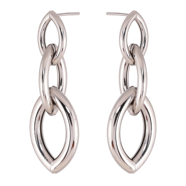 Серьги Xuping цвет Родий пусеты Подвески цепочка фото №7