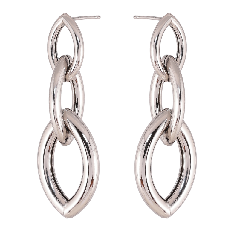 Сережки Xuping колір Родій пусети Підвіски ланцюжок фото №1