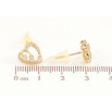 Серьги Xuping цвет Позолота 14K пусеты Сердечки с кристаллами на одну сторону фото №2 Серьги Xuping цвет Позолота 14K пусеты Сердечки с кристаллами на одну сторону фото №2