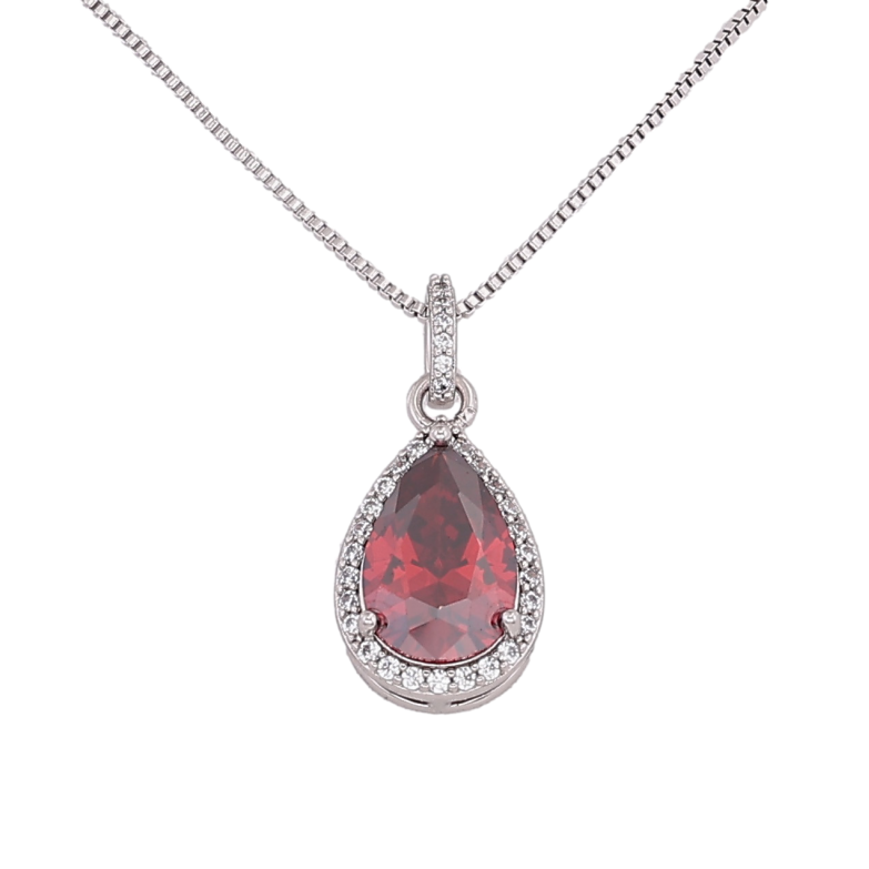 Підвіска на ланцюжку Xuping Колір Родій Червона кристальна капля розмір 45см х 1мм фото №12 Підвіска на ланцюжку Xuping Колір Родій Червона кристальна капля розмір 45см х 1мм фото №12